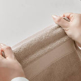 500GSM Turkish Cotton Quick Dry Plush Towel Set, Beige