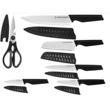 6-Piece Knife Set - High Carbon Stainless Steel Kitchen Knives with Ergonomic Handles, Blade Guards