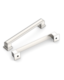 DESIGN2044 Heavy-Duty Transitional Handles for White Cabinets & Shaker Drawers | 3-3/4" Cabinet Pulls, Brushed Gold