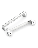 DESIGN2044 Heavy-Duty Transitional Handles for White Cabinets & Shaker Drawers | 3-3/4" Cabinet Pulls, Brushed Gold