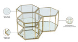 Sei Glass Modular Coffee Table with Mirrored Base - Elevate Your Space with Stylish Versatility!