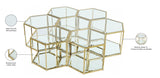 Sei Glass Modular Coffee Table with Mirrored Base - Elevate Your Space with Stylish Versatility!