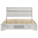 Miranda 51-inch Wood Eastern King Storage Panel Bed White