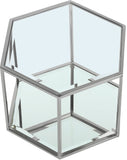 Sei Glass Modular Coffee Table with Mirrored Base - Elevate Your Space with Stylish Versatility!