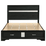 Miranda 51-inch Wood Queen Storage Panel Bed Black