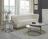 Massimo Nesting Coffee Table Set - Stylish Faux Marble & Gold Steel for Contemporary Living Spaces