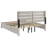 Brantford Wood Eastern King Storage Panel Bed Coastal White