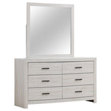Brantford 6-Drawer Dresser with Mirror Coastal White