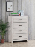 Brantford 4-Drawer Bedroom Chest Coastal White