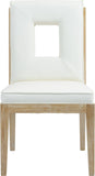 Gwendolyn - Faux Leather Dining Side Chair With Natural Frame (Set of 2)