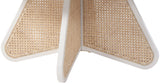 Butterfly Coffee Table - Elegant Mid-Century Design with Oak Veneer Top and Natural Cane Bottom Accent