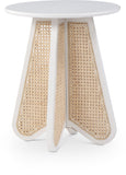 Butterfly End Table - Stunning Mid-Century Design with Oak Veneer Top and Natural Cane Base