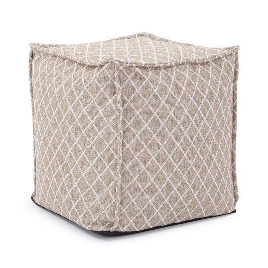 Square Pouf Grille Natural