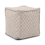 Square Pouf Grille Natural