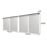 PURPLELEAF Outdoor Louvered Pergola Roller Blinds with Thermal Insulated, UV Protection Waterproof Fabric, Privacy Protection for Pergola, Easy to Install
