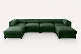 HARMONY 142" 4-Seater Sofa with 2 Ottomans