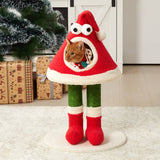 Christmas Cat Tree Tower For Indoor Cats – Santa Hat Design