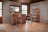 Parota Bar Bistro Table - Hand-Distressed Wood & Metal Design