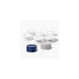 12 Piece Set (4 Cup / 32Oz) Round Glass Storage Containers With Lids, White