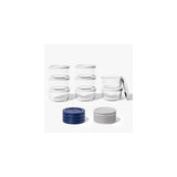 16 Piece Set (7Oz) Round Glass Storage Containers With Lids, White