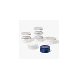 12 Piece Set (4 Cup / 32Oz) Round Glass Storage Containers With Lids, Blue