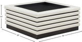 Rory Contemporary Coffee Table with Elegant Oak Veneer and Soft Leather Accents for Stylish Living