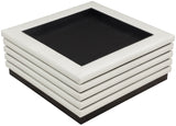 Rory Contemporary Coffee Table with Elegant Oak Veneer and Soft Leather Accents for Stylish Living