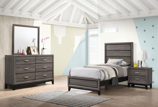 Watson Five-piece Twin Bedroom Set Grey Oak