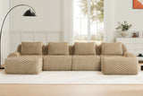 LAURENT 146" 4-Seater Sofa with 2 Ottomans