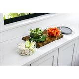 12 Piece Set (4 Cup / 32Oz) Round Glass Storage Containers With Lids, Grey