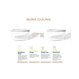 4 Piece Set (6.55 Cup / 52.4Oz) Round Glass Storage Containers With Lids, White