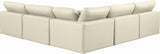 Comfy - 5 Piece Faux Leather Modular Corner Armless Sectional
