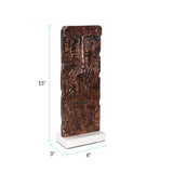 Modern Man Sculpture in Aluminum with Marble Base- Tall
