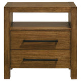 Adderley 2-Drawer Nightstand Bedside Table Warm Brown