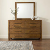 Adderley 8-Drawer Bedroom Dresser and Mirror Warm Brown