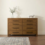 Adderley 8-Drawer Bedroom Dresser Cabinet Warm Brown