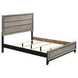 Valen Wood Full Panel Bed Light Taupe
