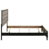 Valen Wood Full Panel Bed Light Taupe