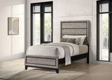 Valen Wood Twin Panel Bed Light Taupe