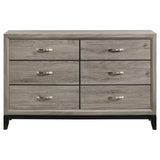 Valen 6-drawer Bedroom Dresser Cabinet Light Taupe