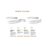 4 Piece Set (6.55 Cup / 52.4Oz) Round Glass Storage Containers With Lids, White