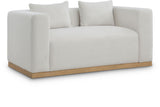 Alfie - Linen Textured Fabic Loveseat