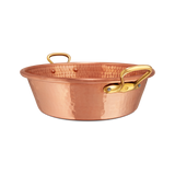 Mauviel M'PASSION Hammered Copper Jam Pan With Brass Handles