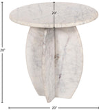 Formentera End Table - Handcrafted Marble Elegance with Unique Design for Modern Living Spaces