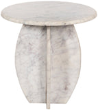 Formentera End Table - Handcrafted Marble Elegance with Unique Design for Modern Living Spaces