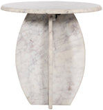 Formentera End Table - Handcrafted Marble Elegance with Unique Design for Modern Living Spaces