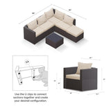 Transformer Patio Conversation Set - Modular 6 Piece to 10