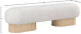 Robertson Luxurious Fabric Bench with Rich Oak Finish - Timeless Art Deco Style for Any Space