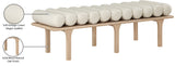 Landon Luxurious Vegan Leather Bench with Solid Oak Base – Art Deco Style for Home Décor Bliss