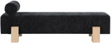 Edison Bench - Chic Mid-Century Modern Design with Soft Upholstery and Stylish Bolster Pillow Included
